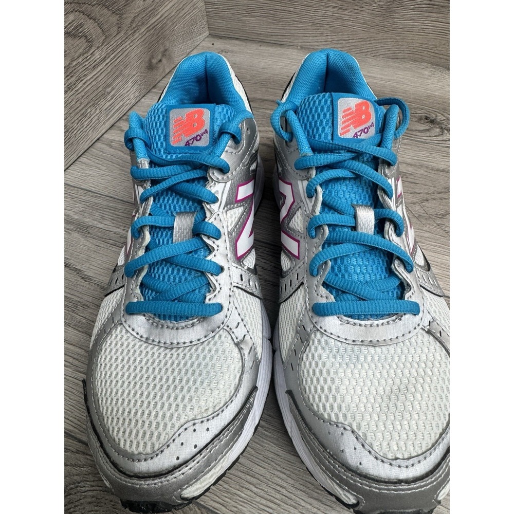 Women's New Balance 470 V4 Gray White Blue Wide Running Shoes / W470SP4 / Size 8 - Picture 8 of 11
